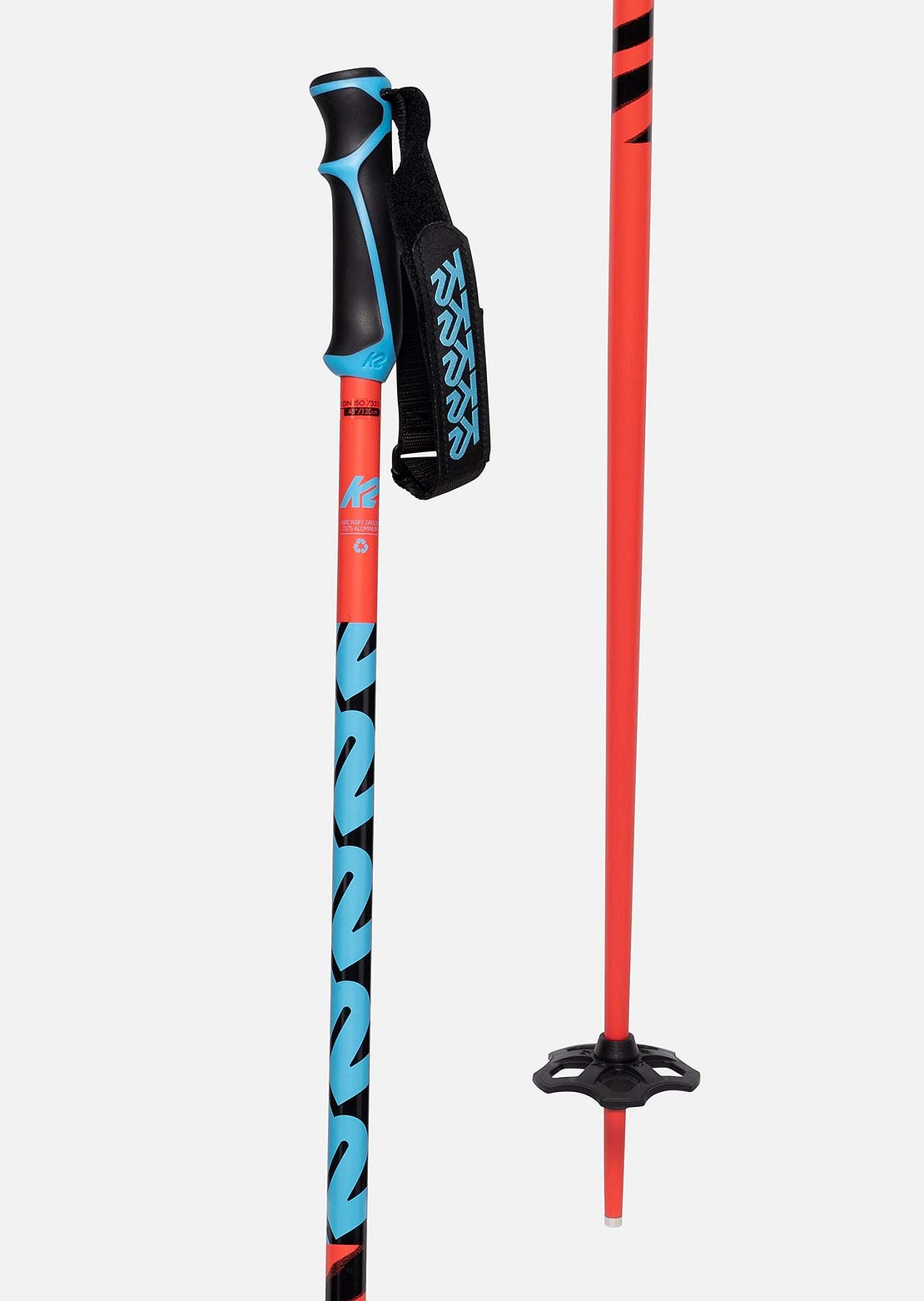 K2 Unisex Style Freeride 18 Ski Poles Red