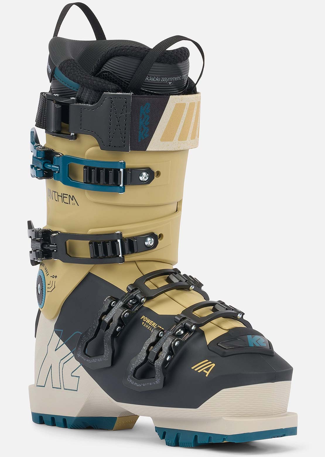 K2 Women's Anthem 115 MV Ski Boots Creme Blue Black