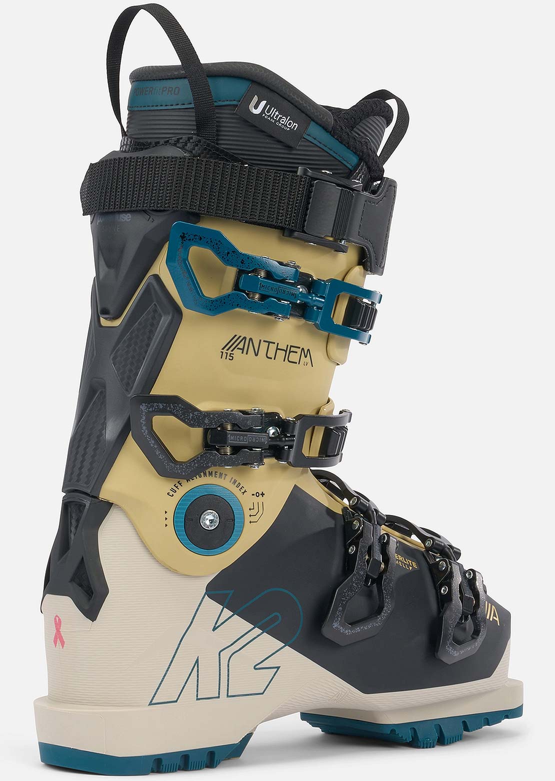 K2 Women's Anthem 115 MV Ski Boots Creme Blue Black