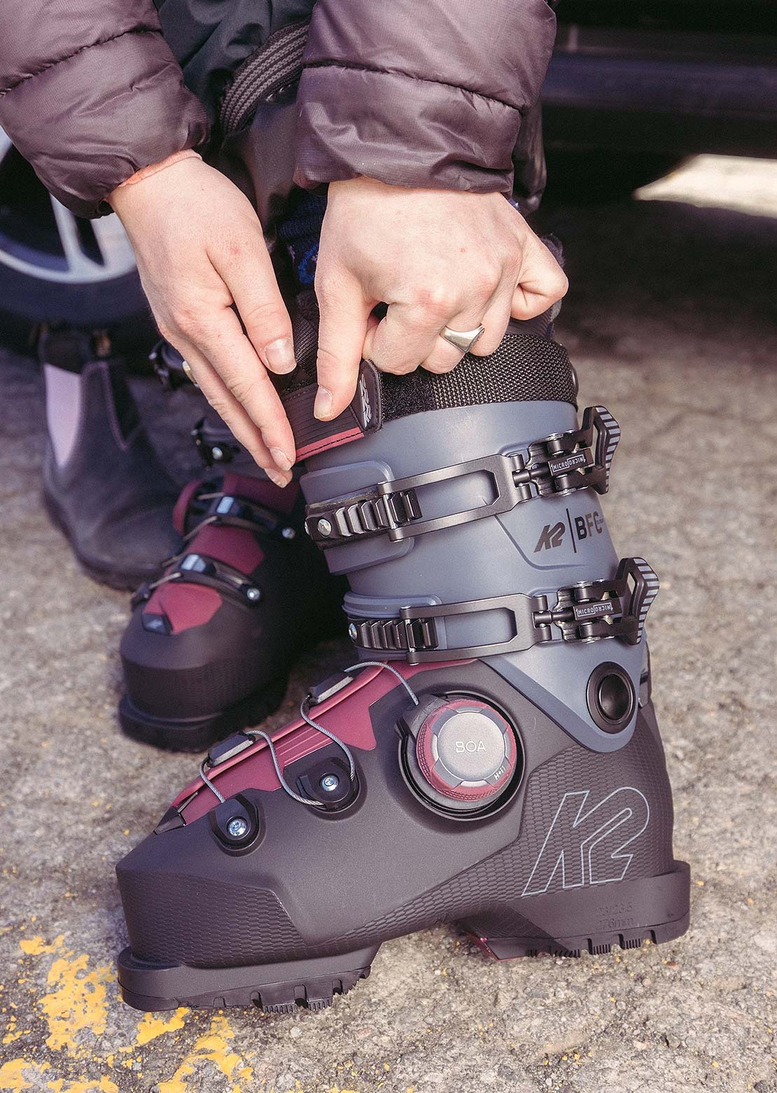 k2 bfc w 95 heat ski boots BOA moldable shells and liners for a customized fit K2 BFC 95 W BOA