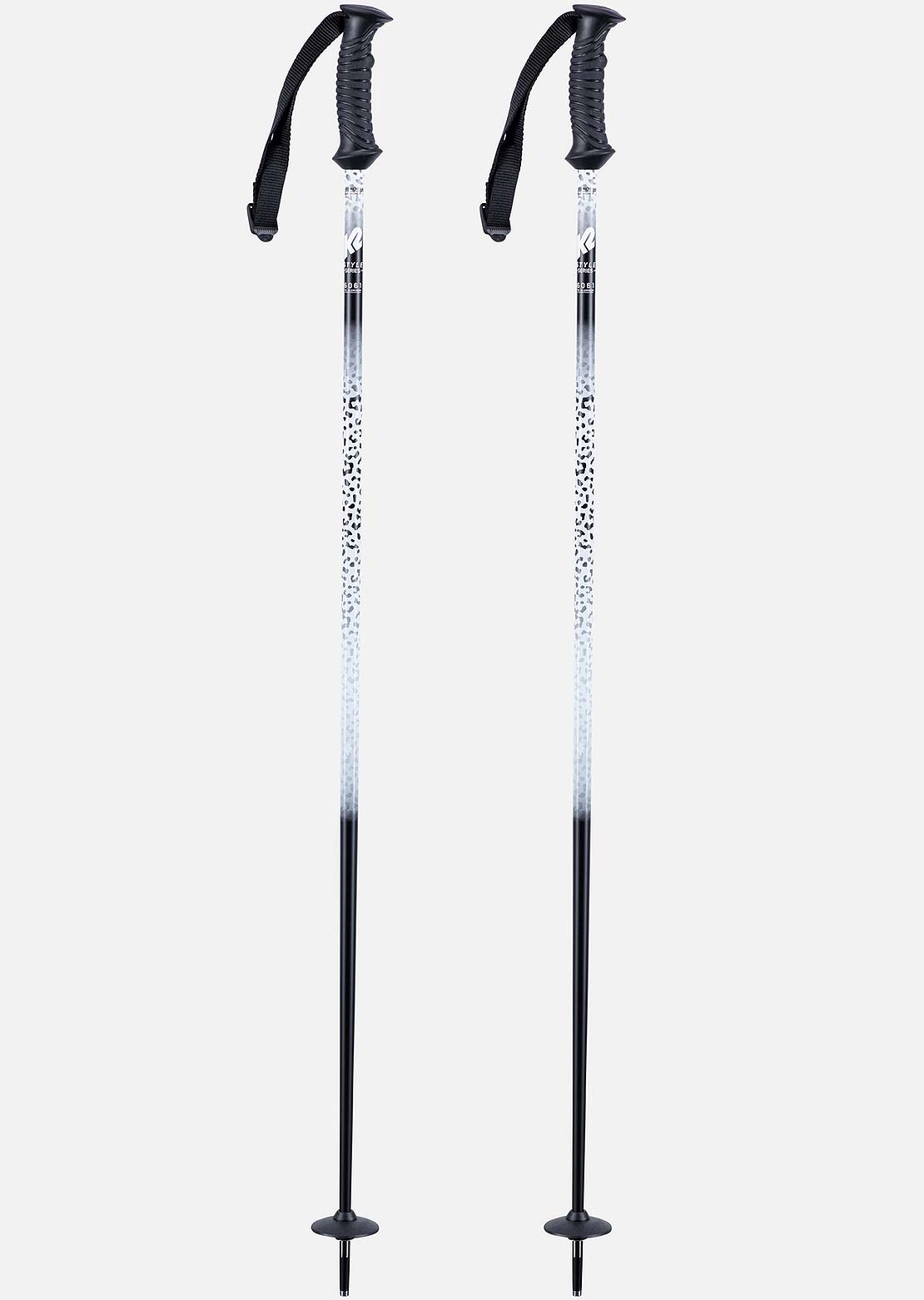 K2 Women&#39;s Style Aluminum Ski Poles Black