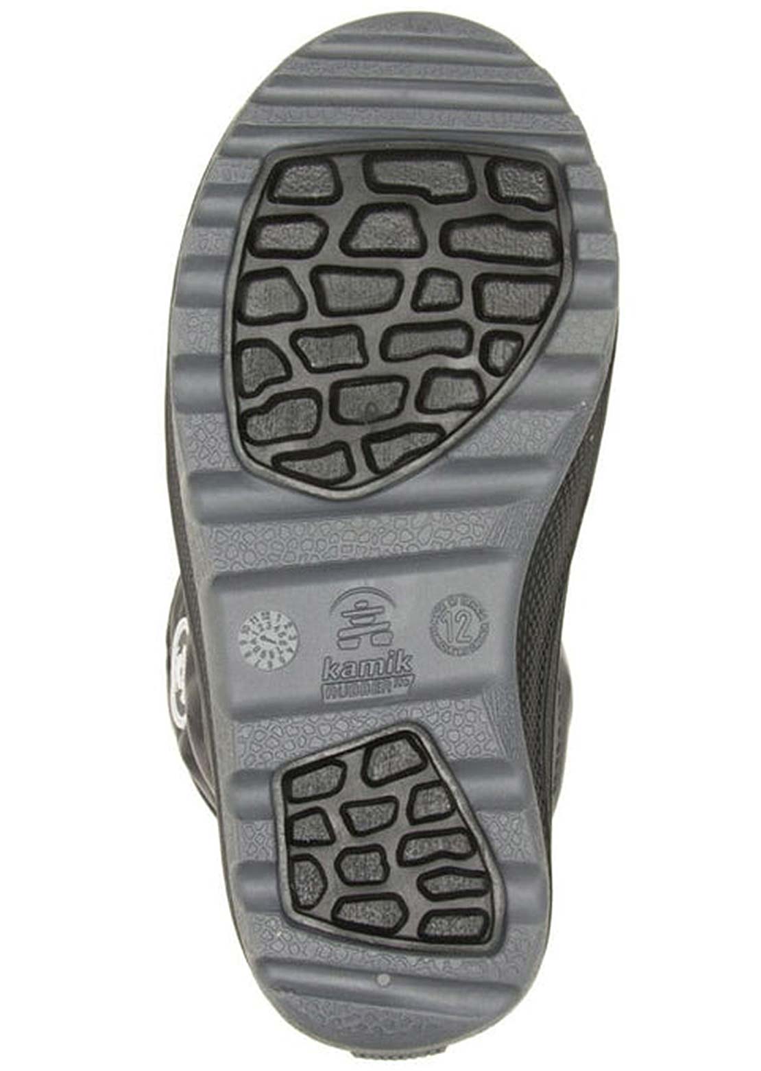 Kamik Junior Snowcozy Waterproof Nylon and Synthetic Leather Winter Boots Black