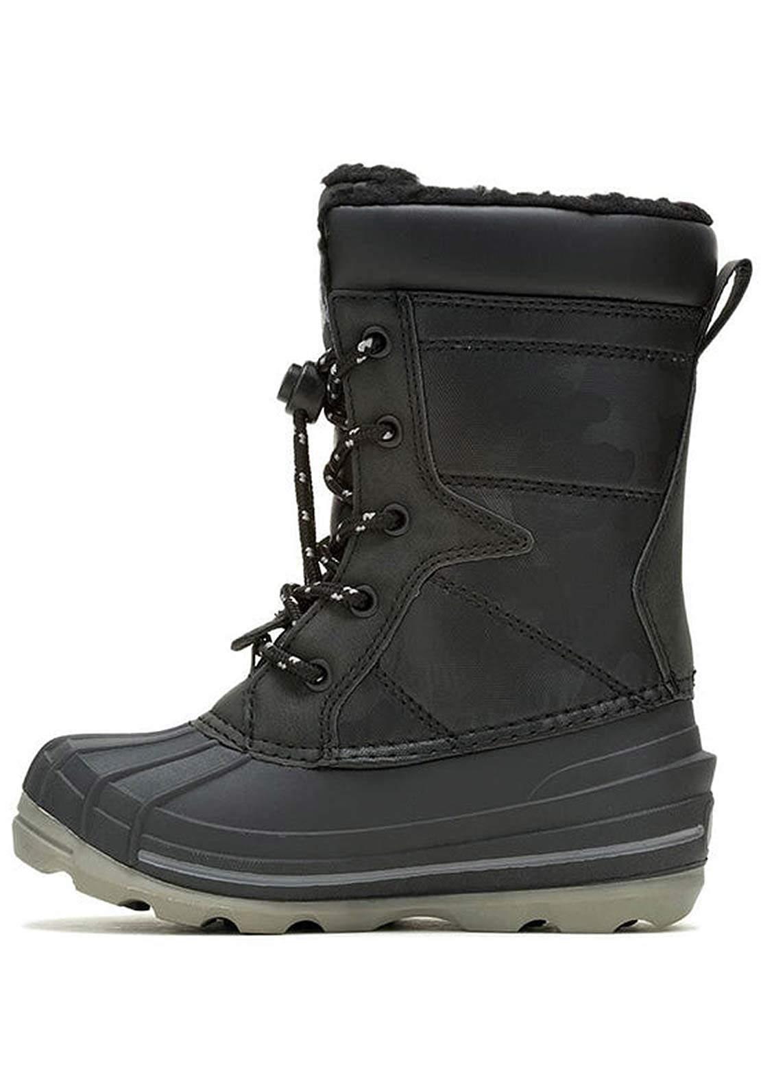 Kamik Toddler Surfer Waterproof Nylon and Synthetic Leather Winter Boots Black