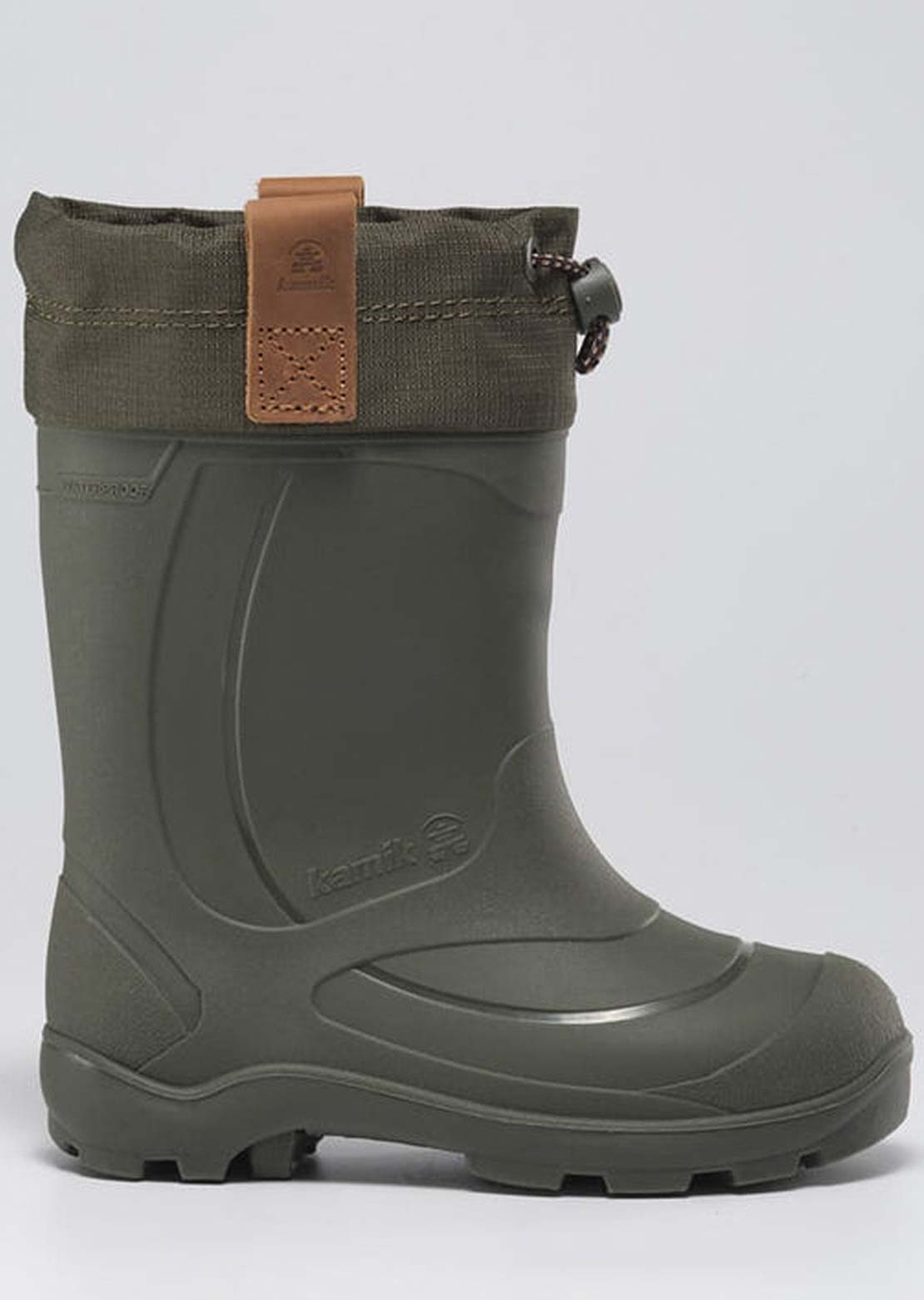 Kamik Toddler Tundra Lightweight Synthetic Rubber Winter Boots Khaki