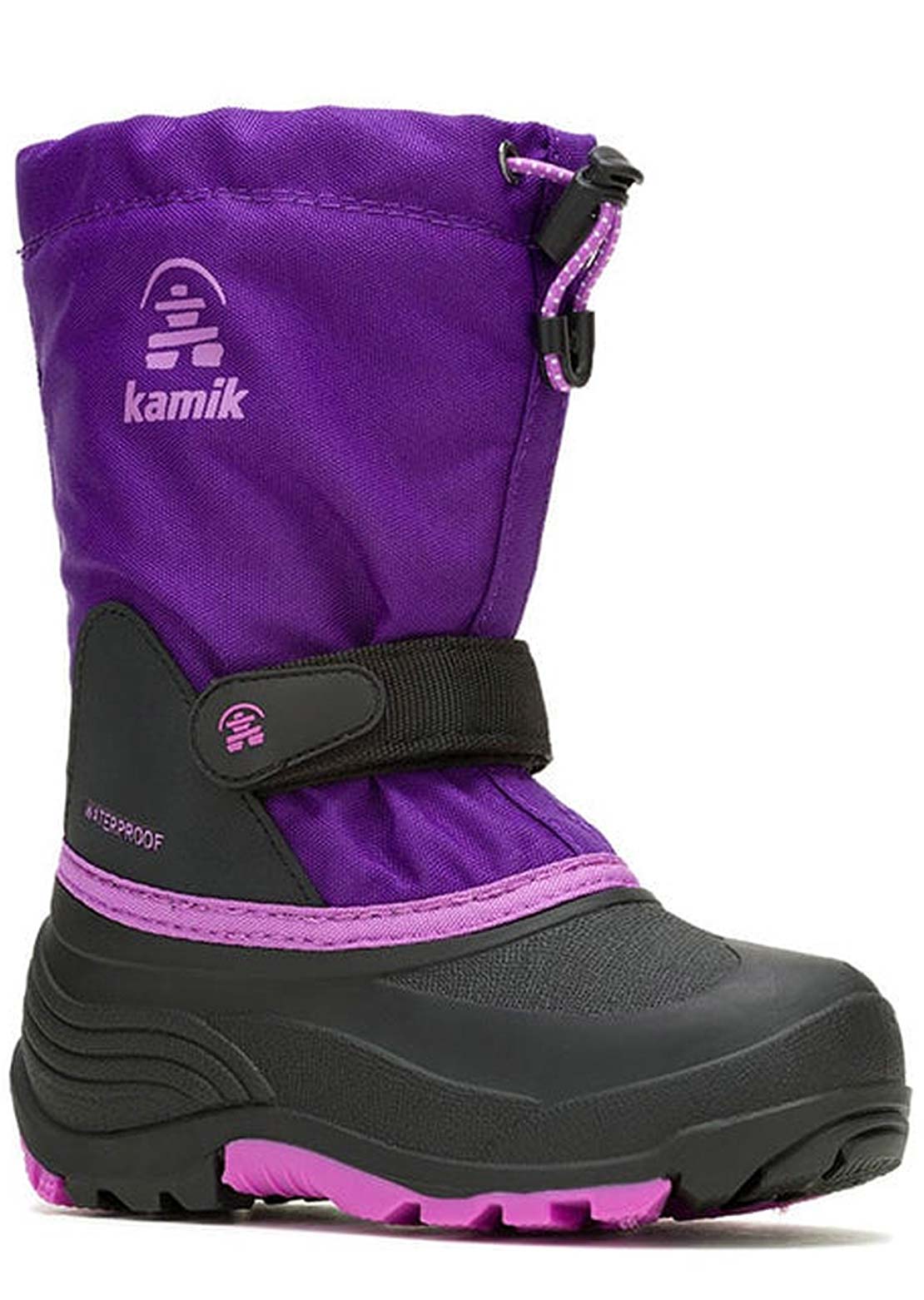 Kamik Toddler Waterbug 5 Waterproof Nylon Winter Boots Purple