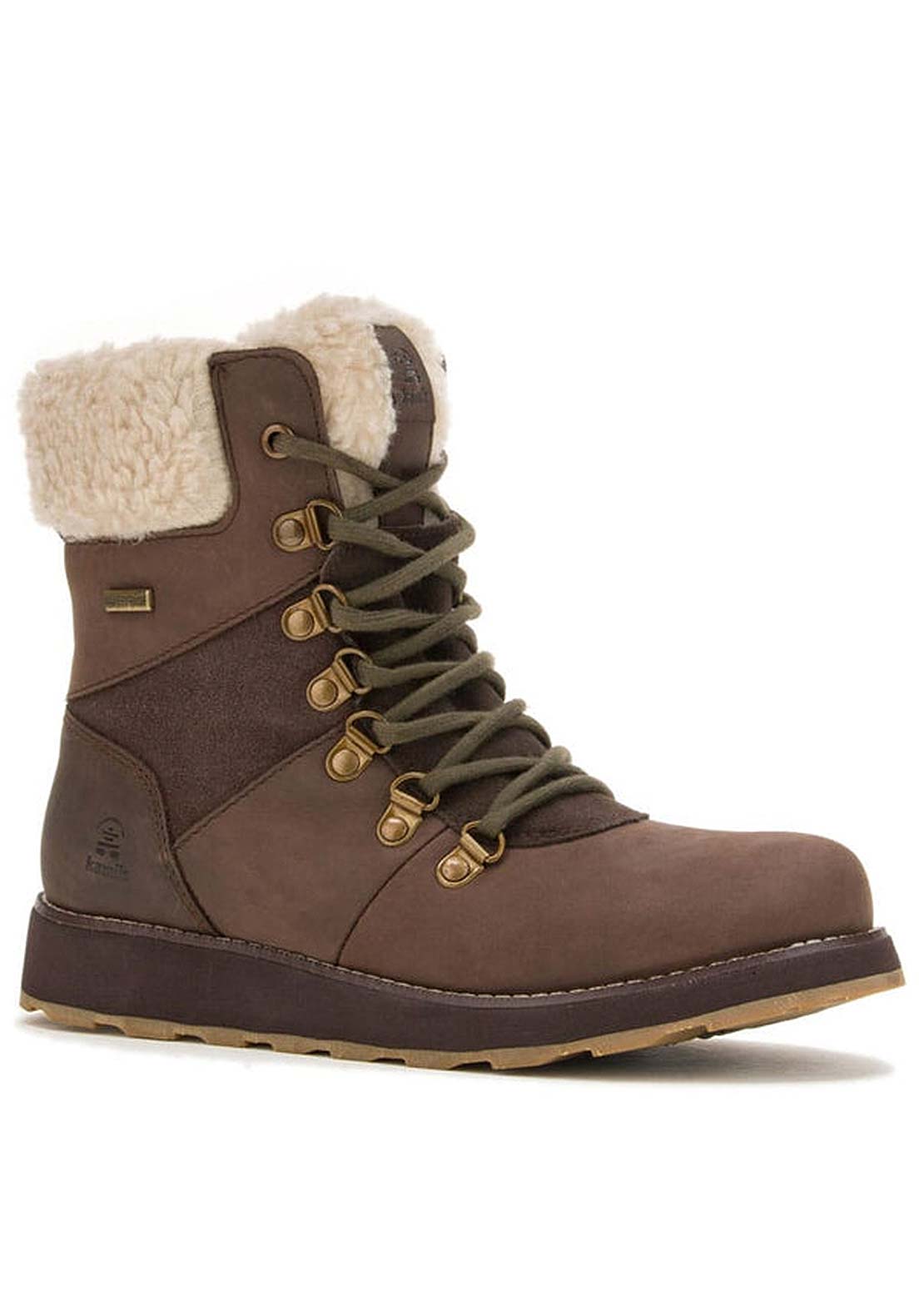 Kamik Women's Waterproof Arielf Winter Boots Dark Brown