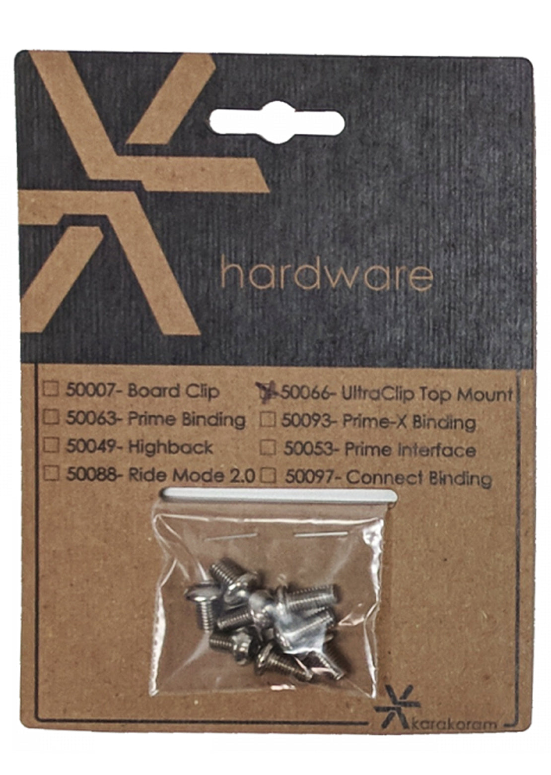 Karakoram Ultraclip 1.0 Top Mount Hardware with M5 Standard Thread