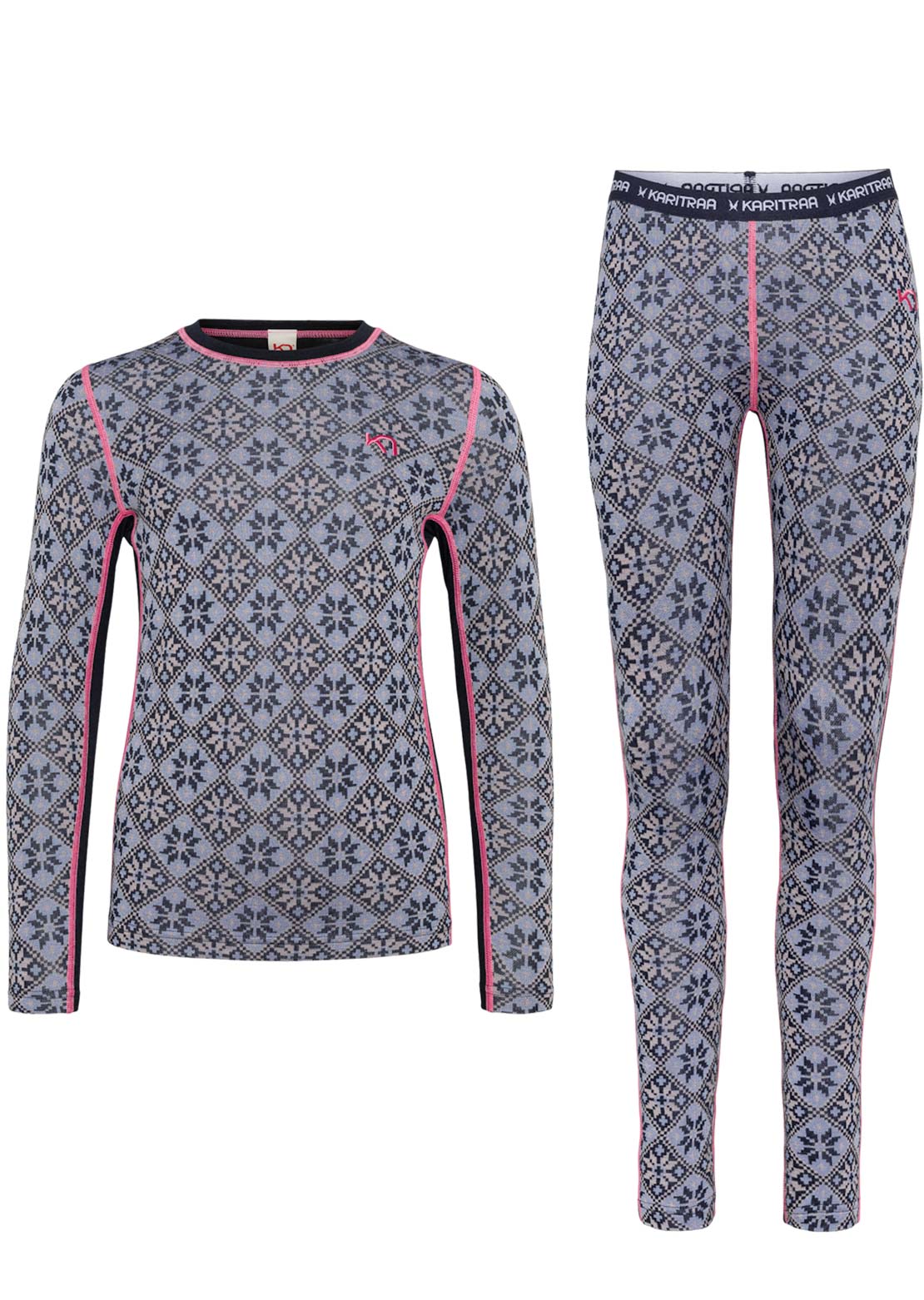 KARI TRAA Junior Hennie Set Dark Navy Blue