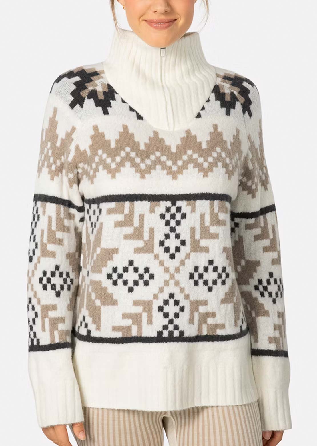 KARI TRAA Women's Amelia Knit Sweater Off White