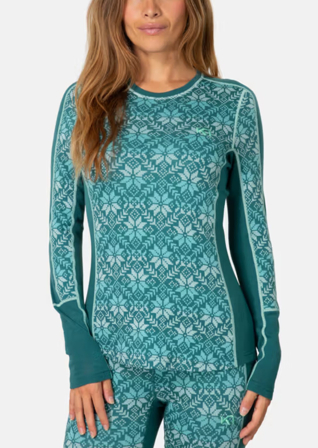 KARI TRAA Women's Anna Long Sleeve Peacock