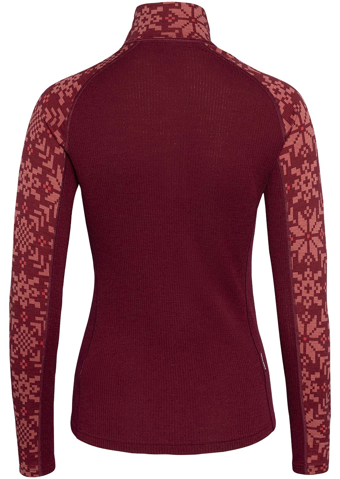 KARI TRAA Women&#39;s Edith Half Zip Long Sleeve Burgundy Red
