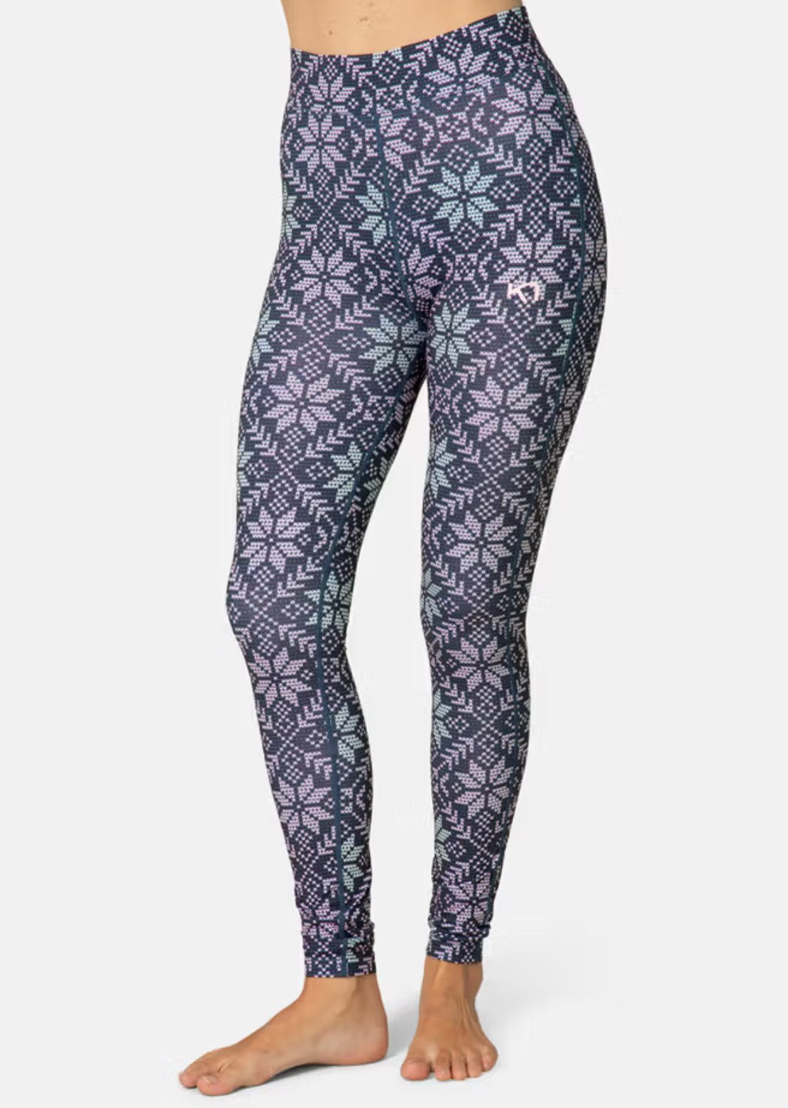 KARI TRAA Women's Fryd High Waist Base Layer Pants Dark Steel