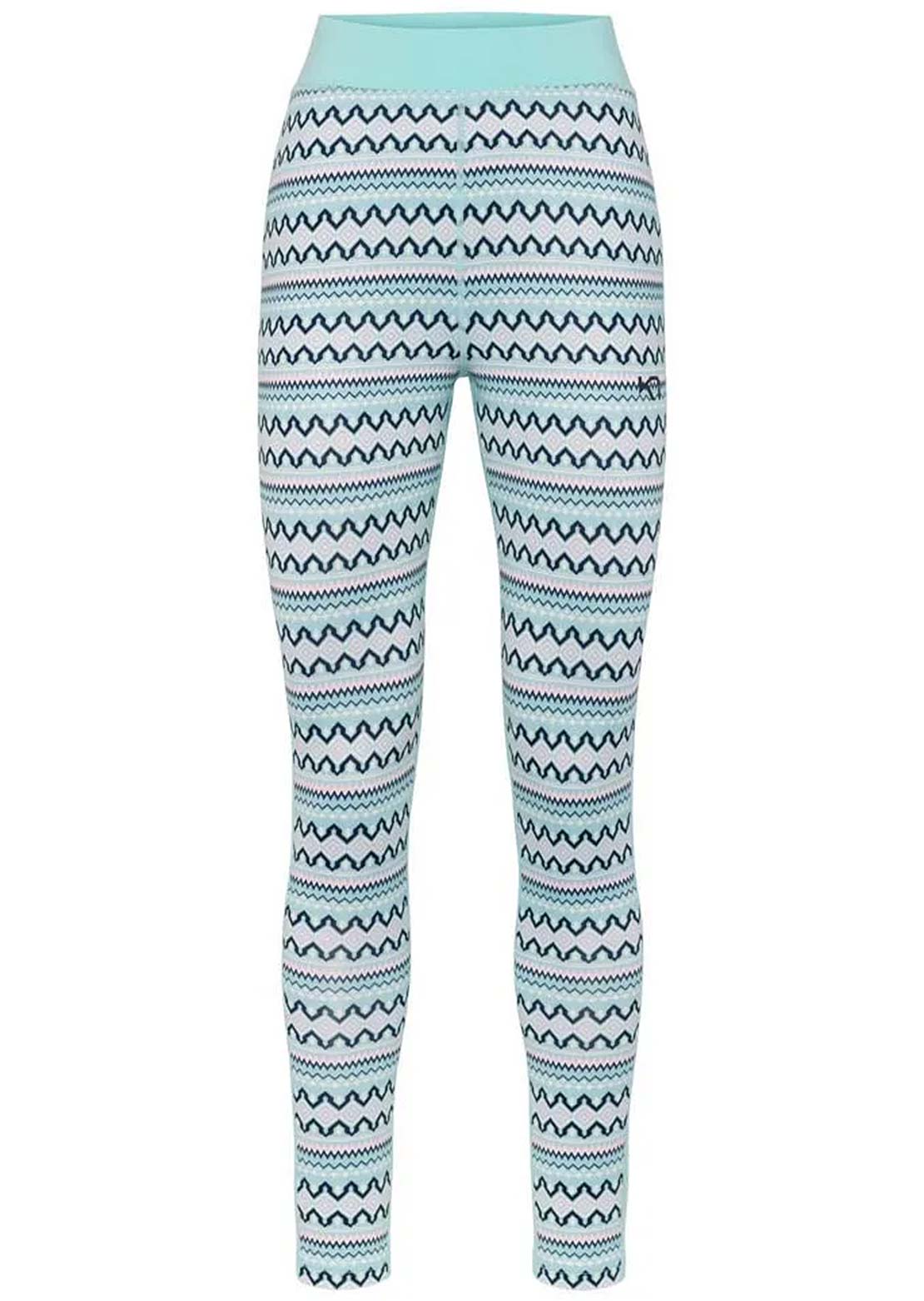 KARI TRAA Women's Lilja High Waist Pants Bright Turquoise