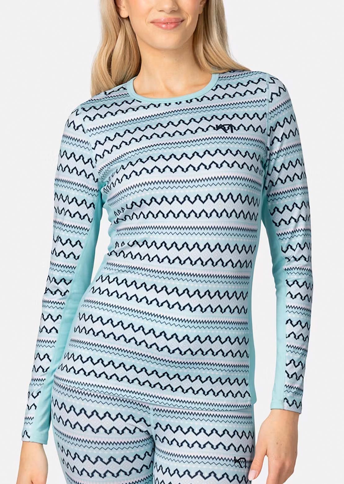 KARI TRAA Women's Lilja Long Sleeve Bright Turquoise