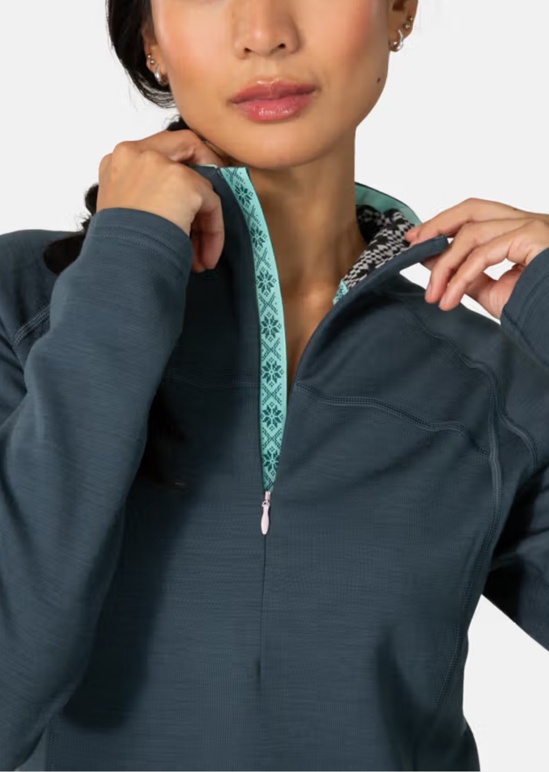 KARI TRAA Women's Nova Half Zip Dark Steel