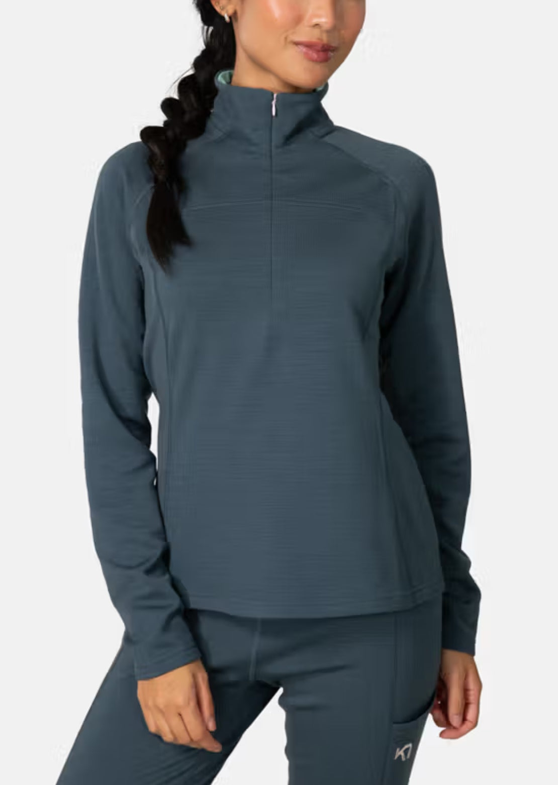 KARI TRAA Women's Nova Half Zip Dark Steel