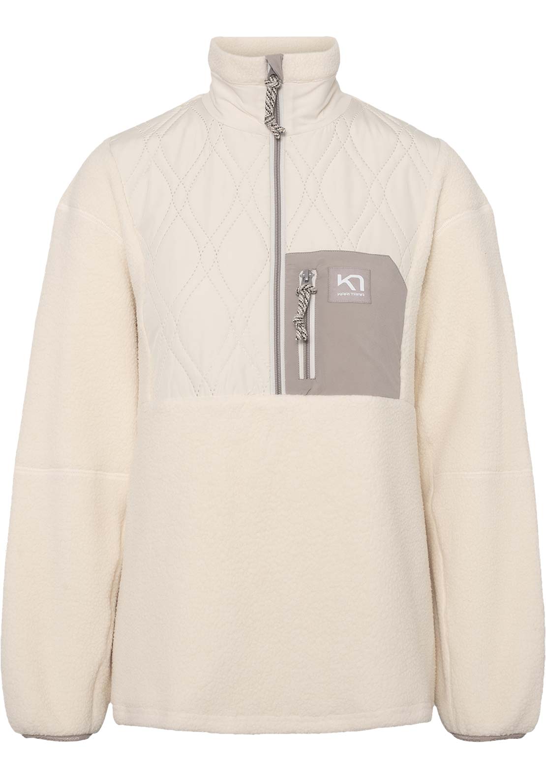 KARI TRAA Women's Rothe Half-Zip Sweater Light Beige