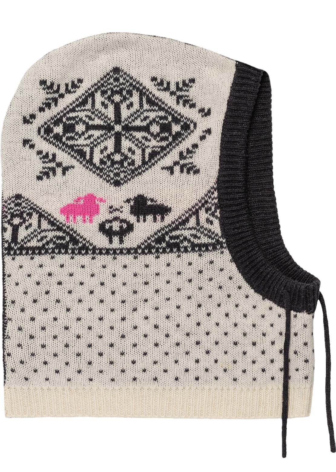 KARI TRAA Women's Saga Knit Balaclava Off White