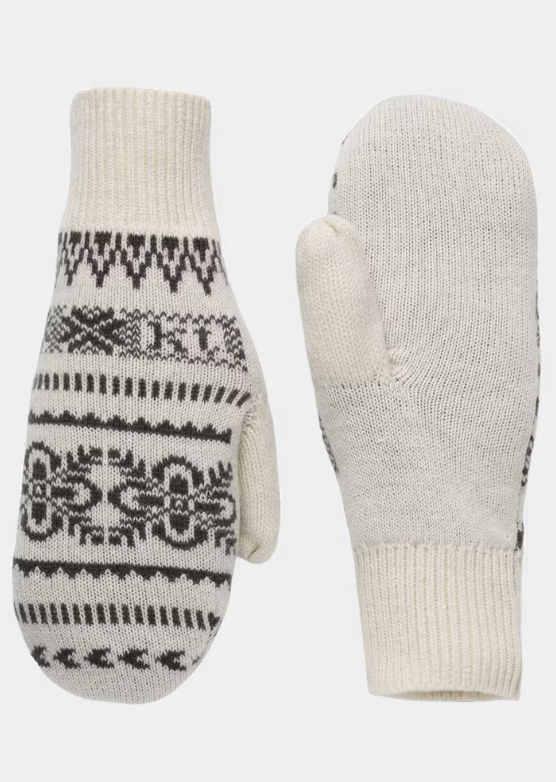 KARI TRAA Women's Selma Knit Mittens Off White