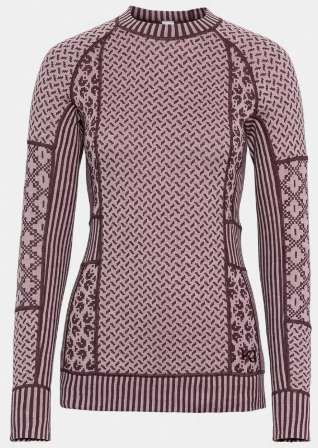 KARI TRAA Women's Smekker Long Sleeve Baselayer - 100% Merino Wool Cocoa Powder