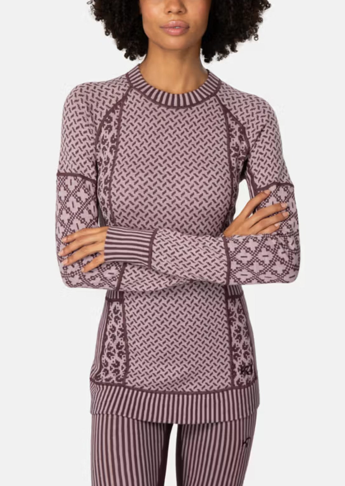KARI TRAA Women's Smekker Long Sleeve Baselayer - 100% Merino Wool Cocoa Powder