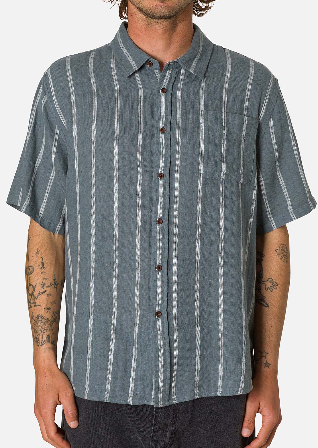 Katin Men's Alan Button Up Shirt Tempest Blue