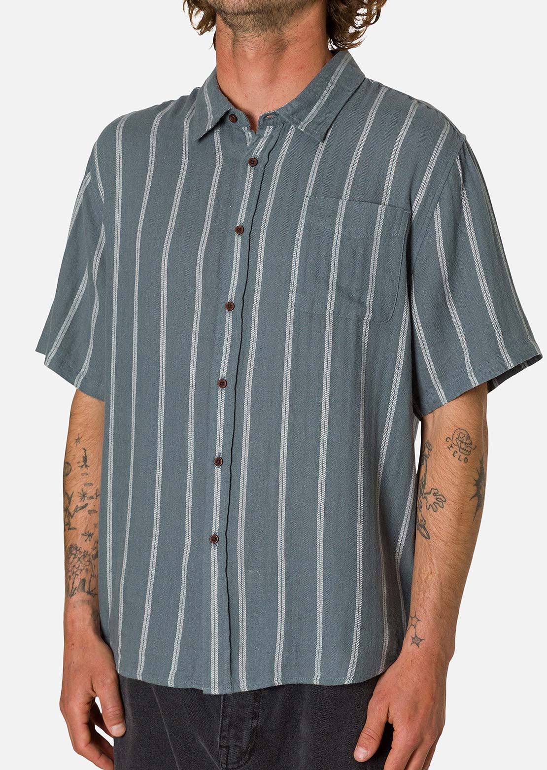 Katin Men's Alan Button Up Shirt Tempest Blue