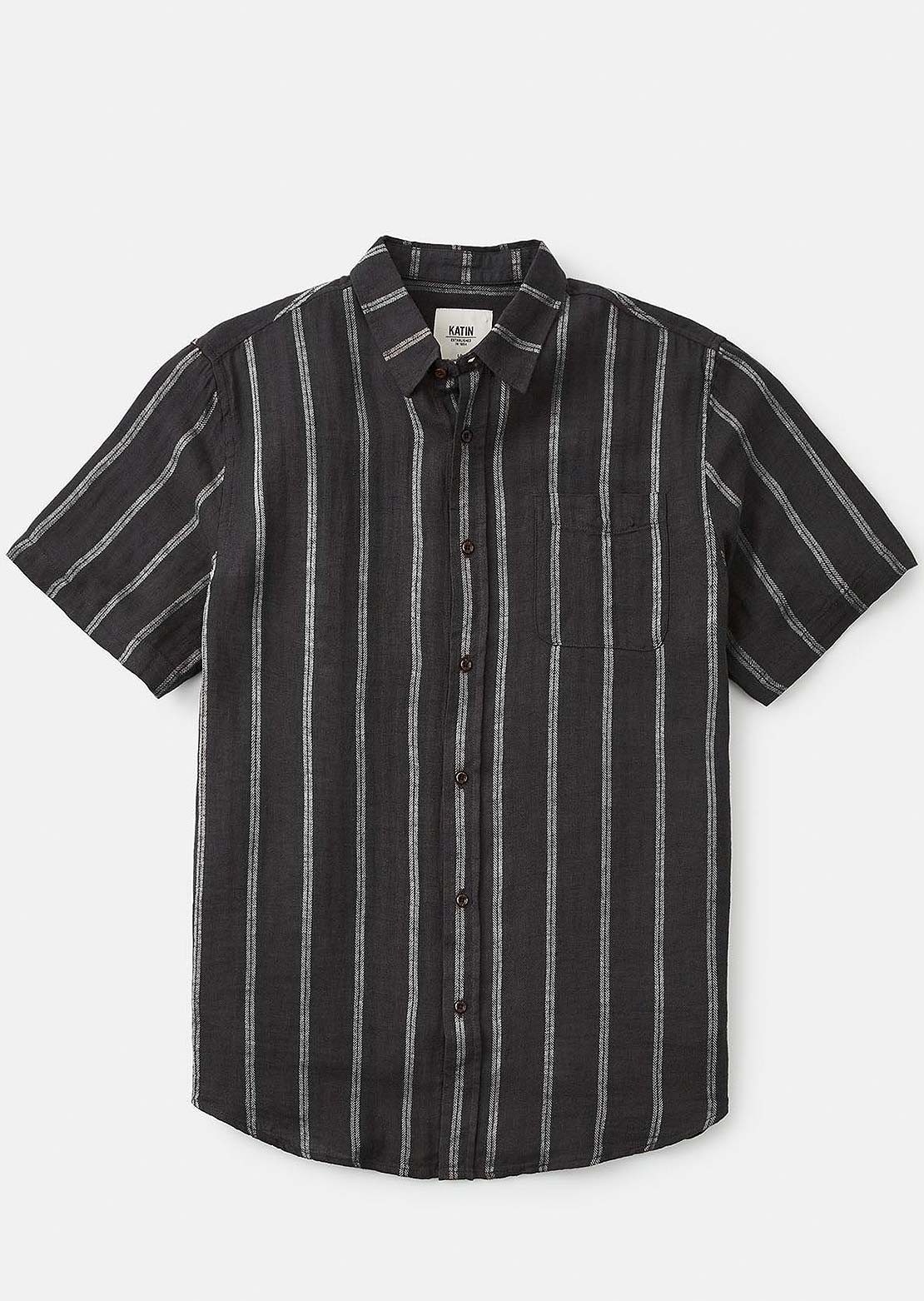 Katin Men's Alan Button Up Shirt Black Wash