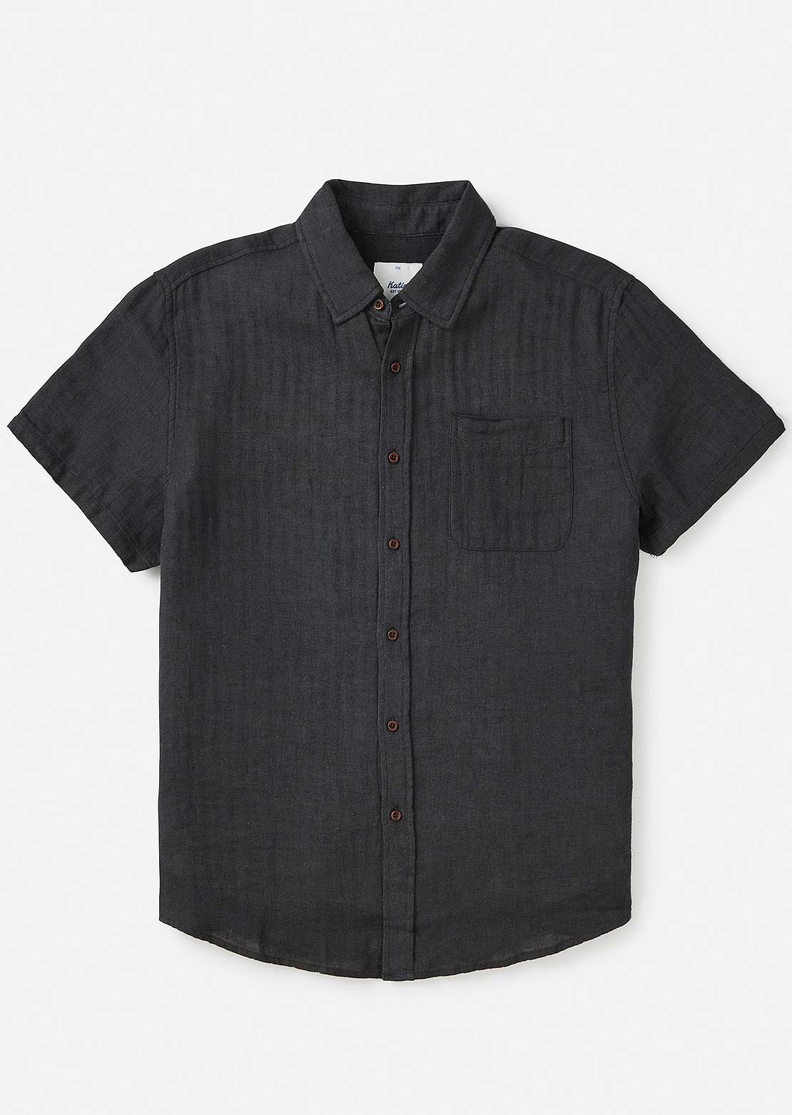Katin Men's Alan Soild Button Up Shirt Black Wash