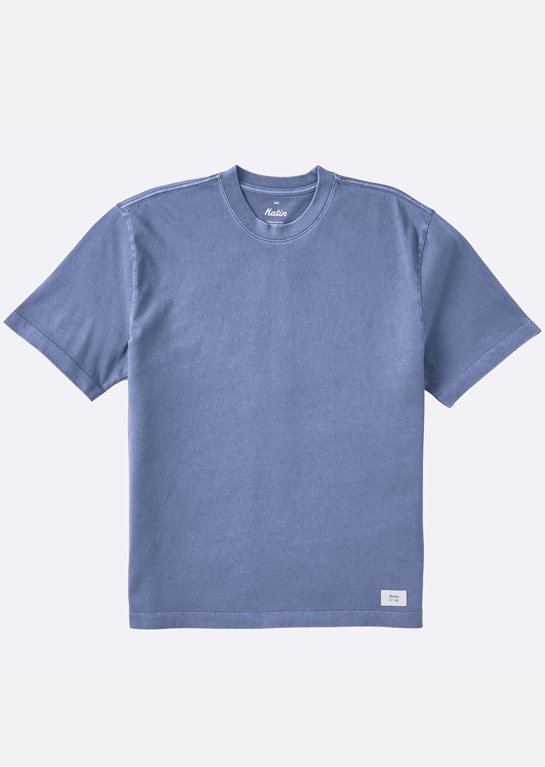Katin Men's Box Fit Heritage T-Shirt Blue Pigment Dye