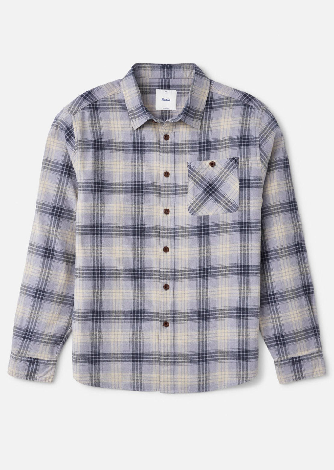 Katin Men's Derek Flannel Button Up Shirt Storm Blue