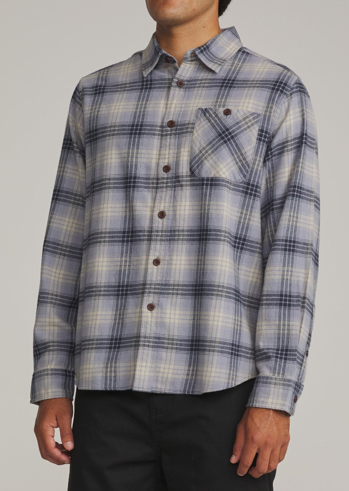 Katin Men's Derek Flannel Button Up Shirt Storm Blue