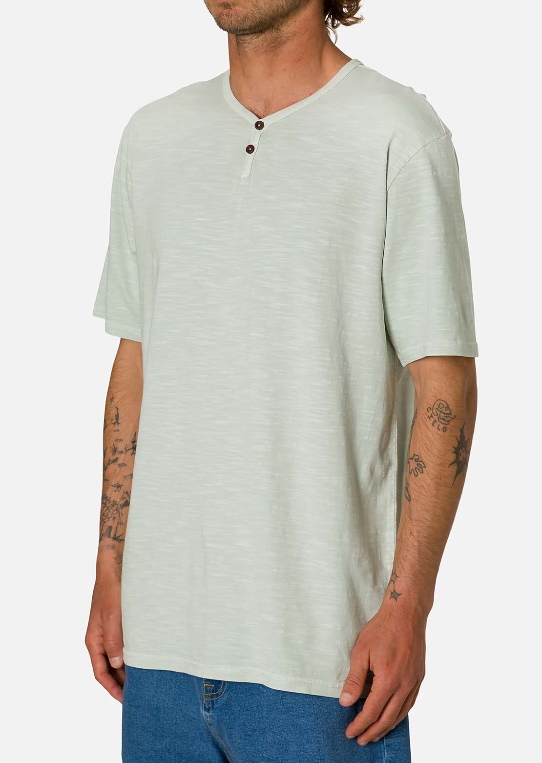 Katin Men's Folk Henley T-Shirt Sea Foam
