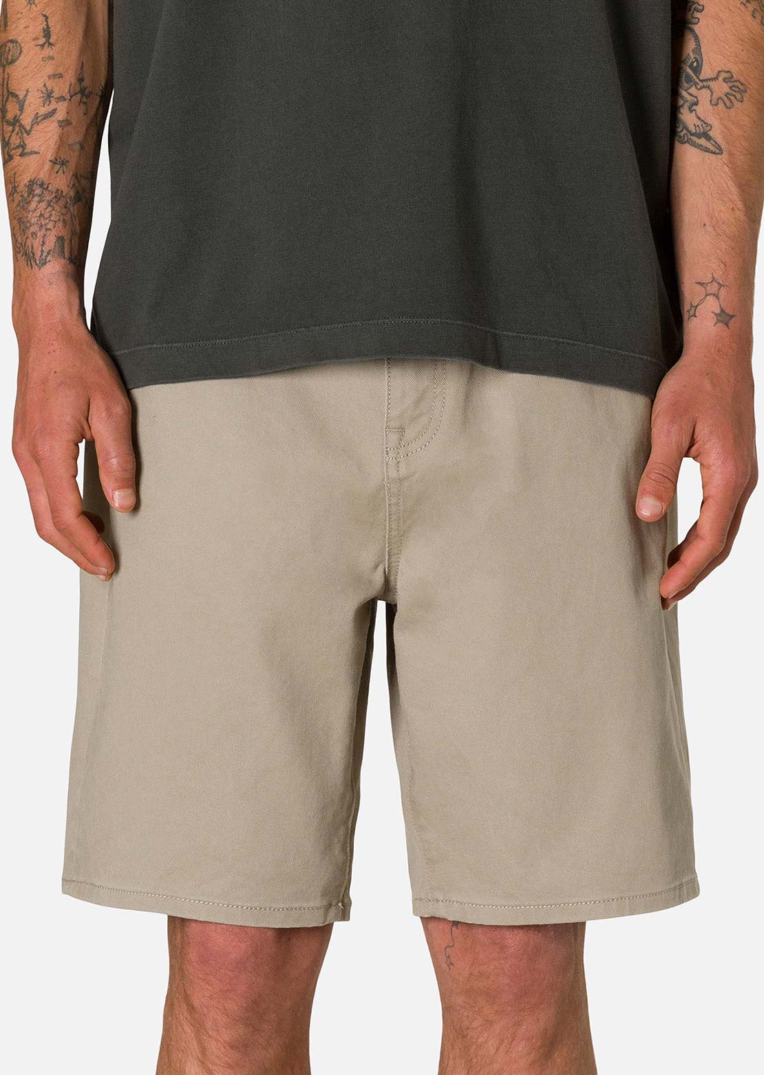 Katin Men's George 64 Bull Denim Shorts Vintage Khaki