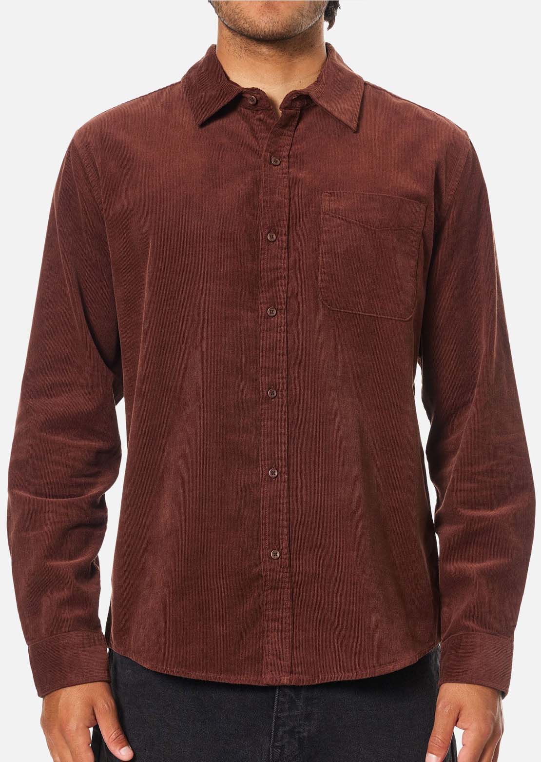 Katin Men's Granada Button Up Shirt Mahogany