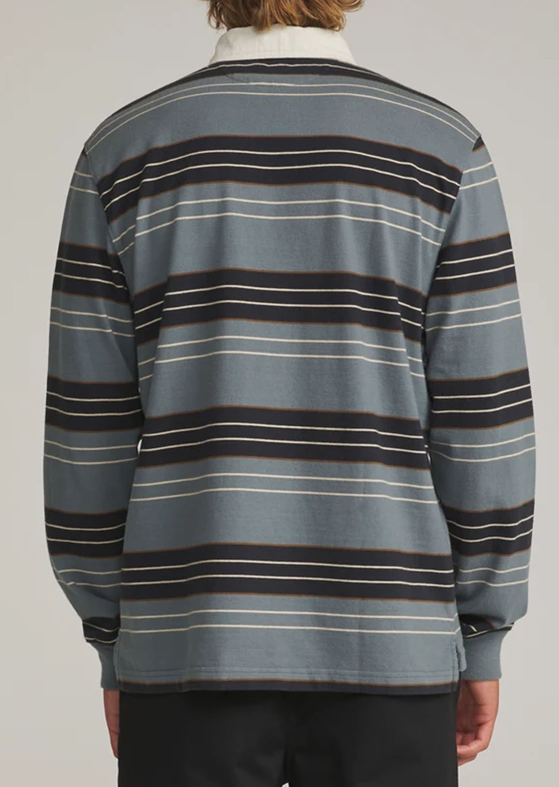 Katin Men's Greg Long Sleeve Rugby Polo Storm Blue