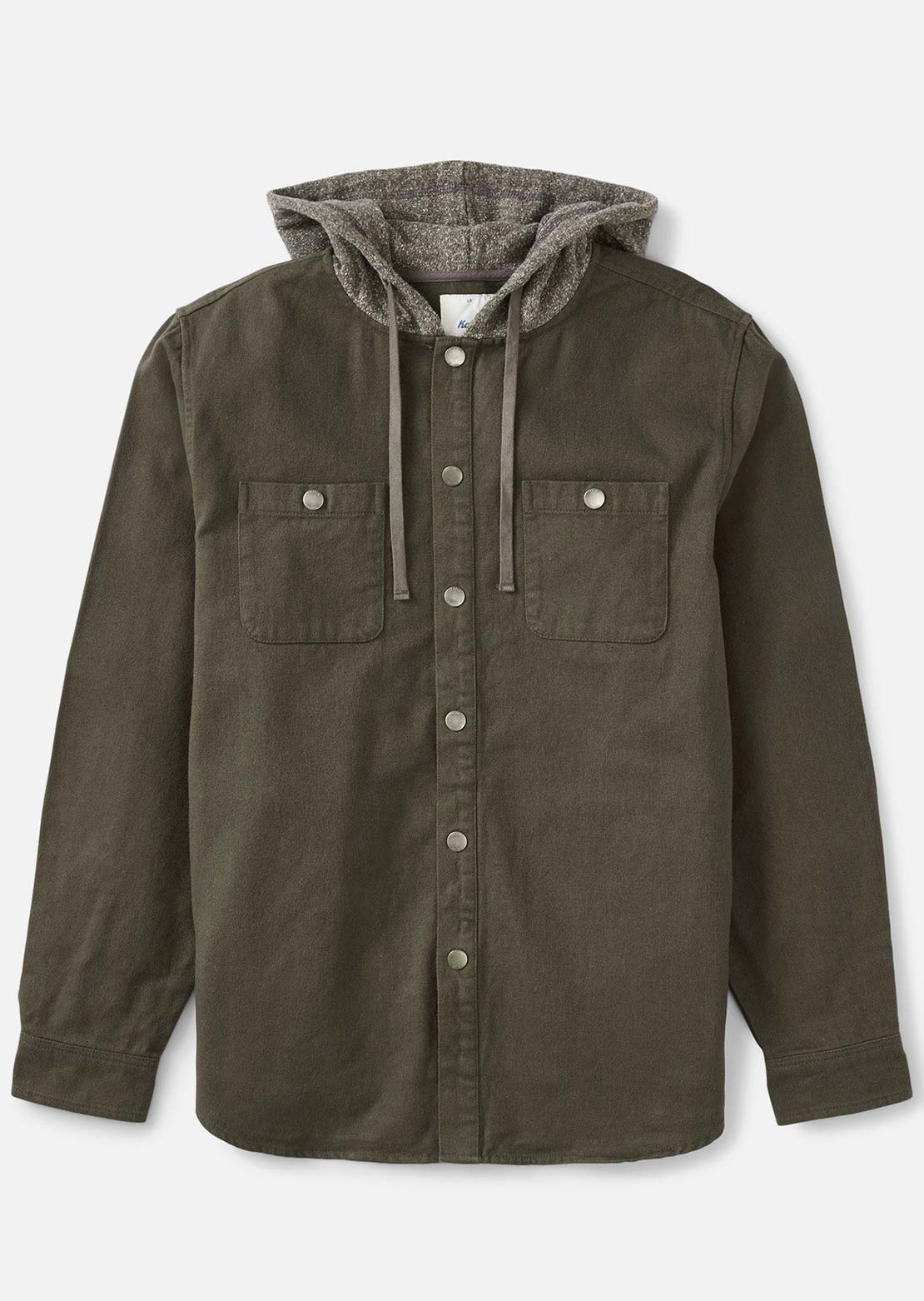 Katin Men's Harold Hood Flannel Button Up Shirt Lead