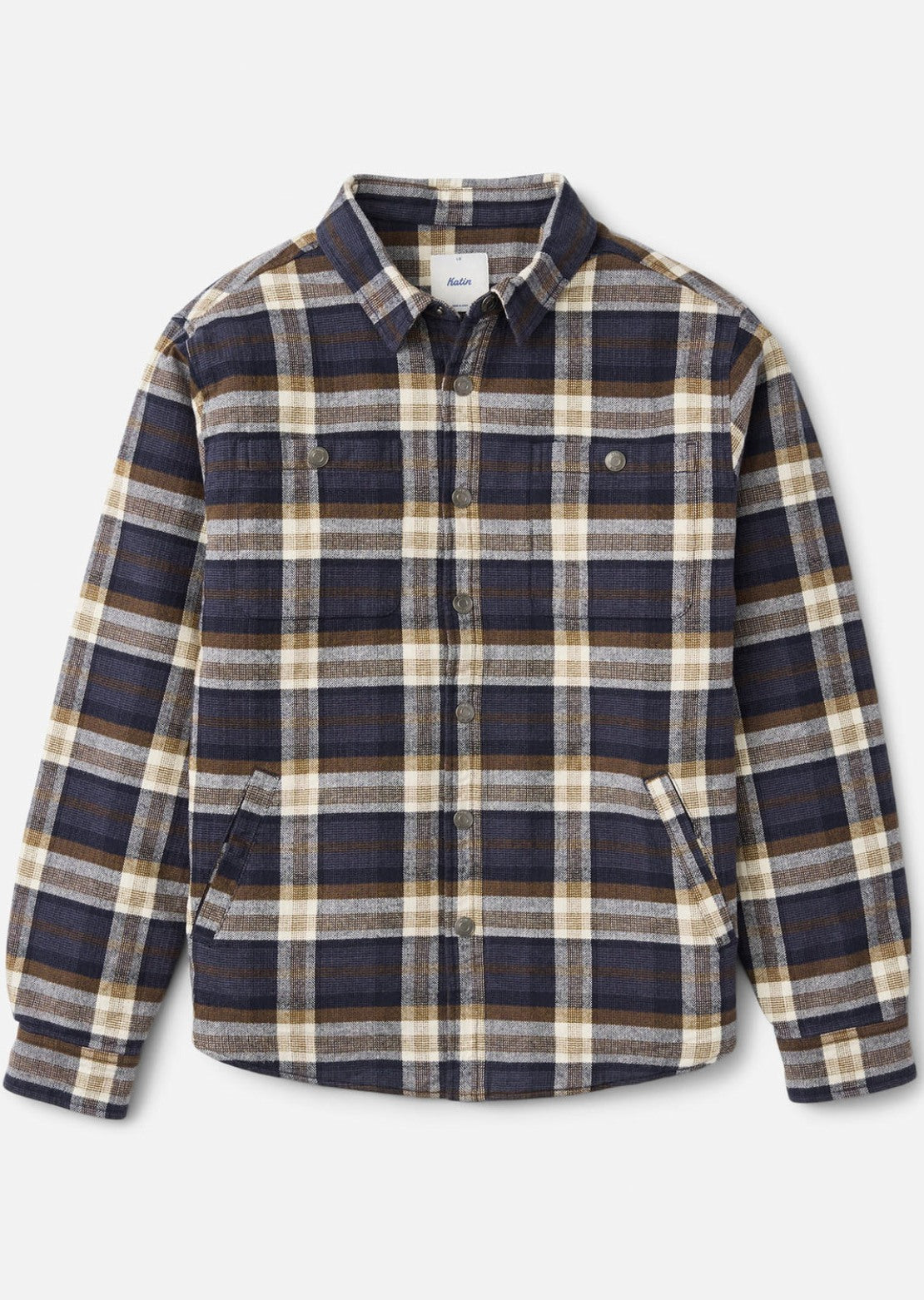 Katin Men's Harold Plaid Shirt Jacket Navy