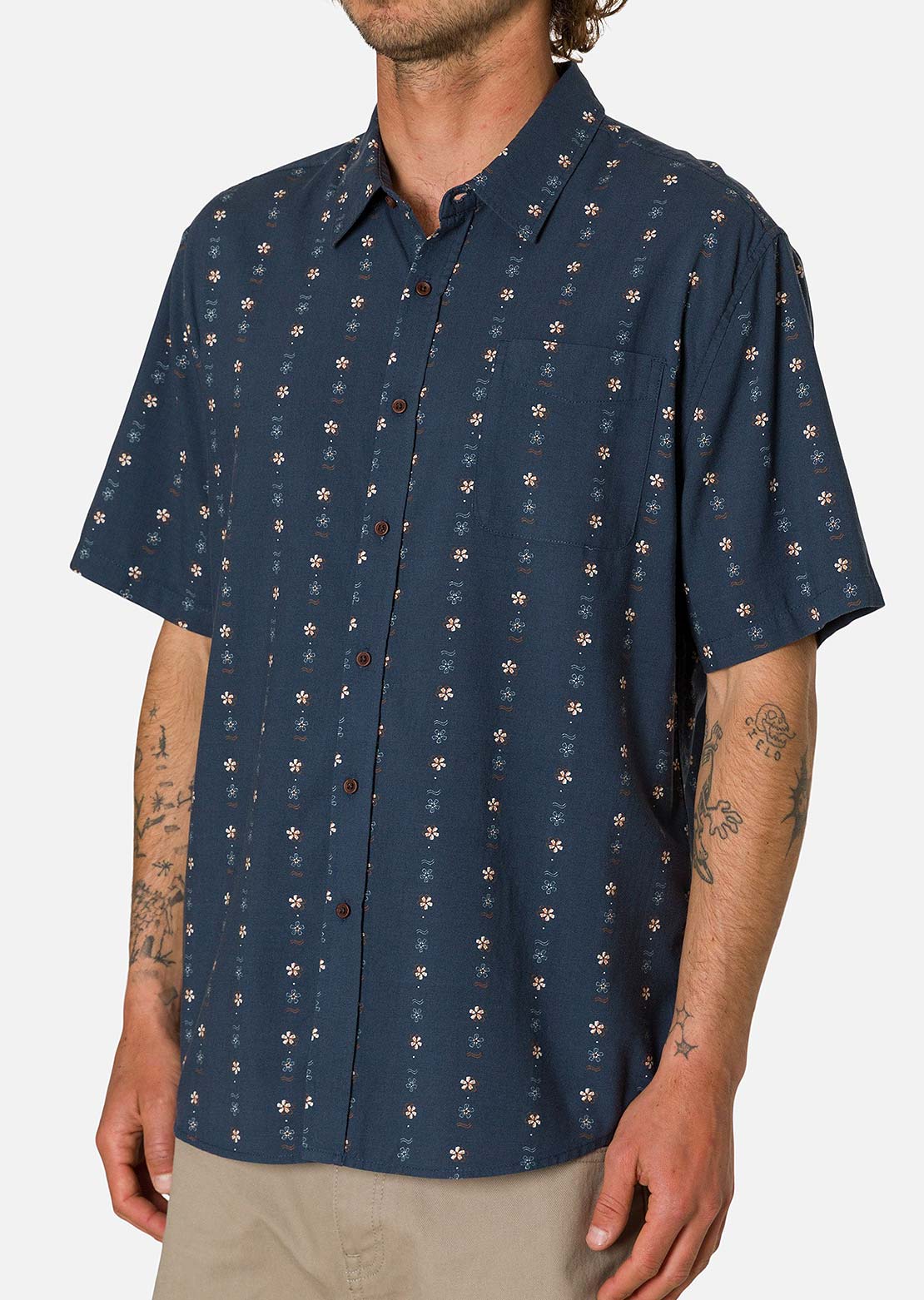 Katin Men's Kona Wind Button Up Shirt Sea Storm