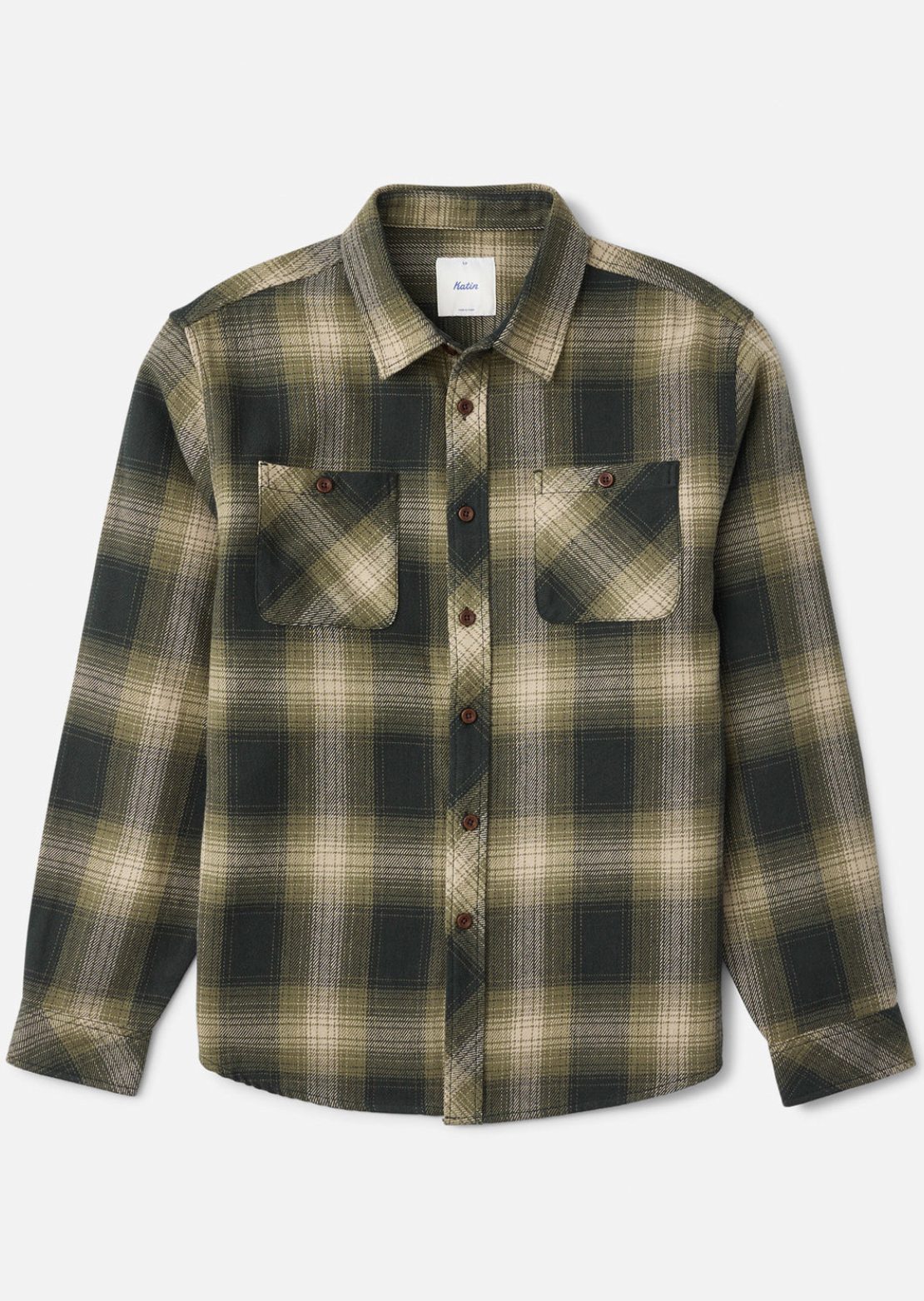 Katin Men's Sierra Flannel Button Up Shirt Dark Olive