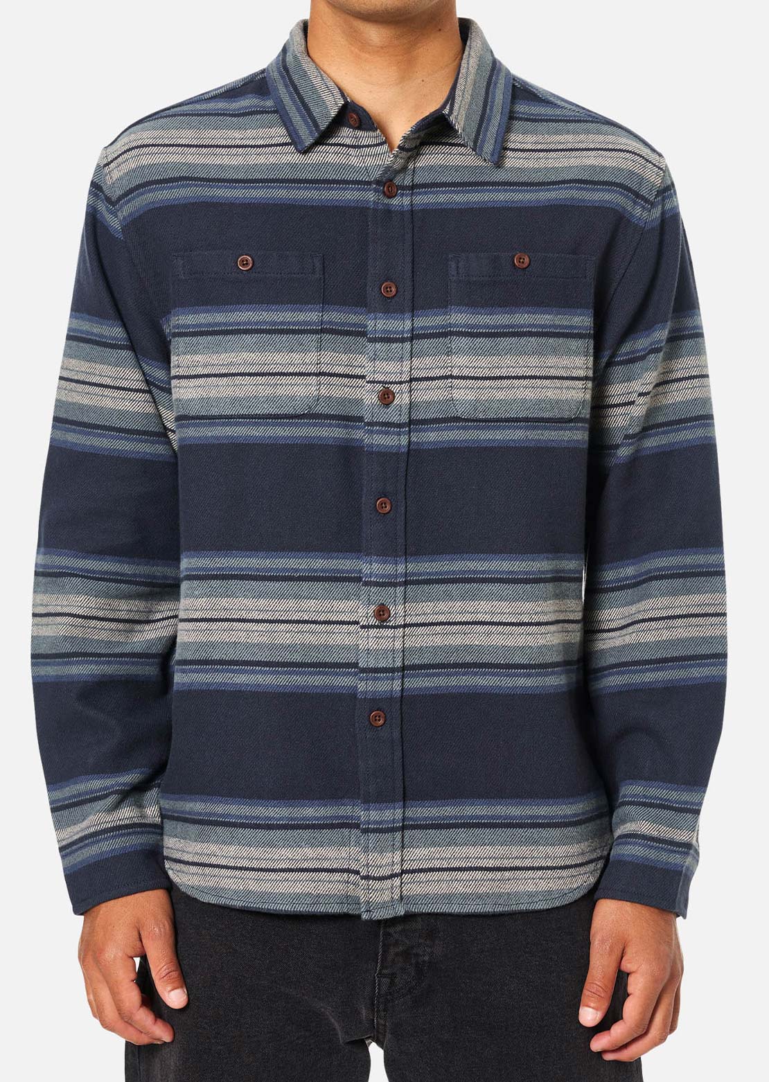 Katin Men's Sierra Flannel Button Up Shirt Polar Navy