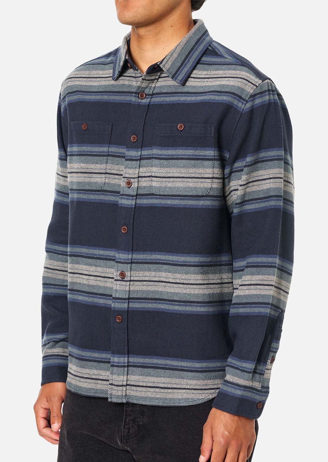 Katin Men's Sierra Flannel Button Up Shirt Polar Navy
