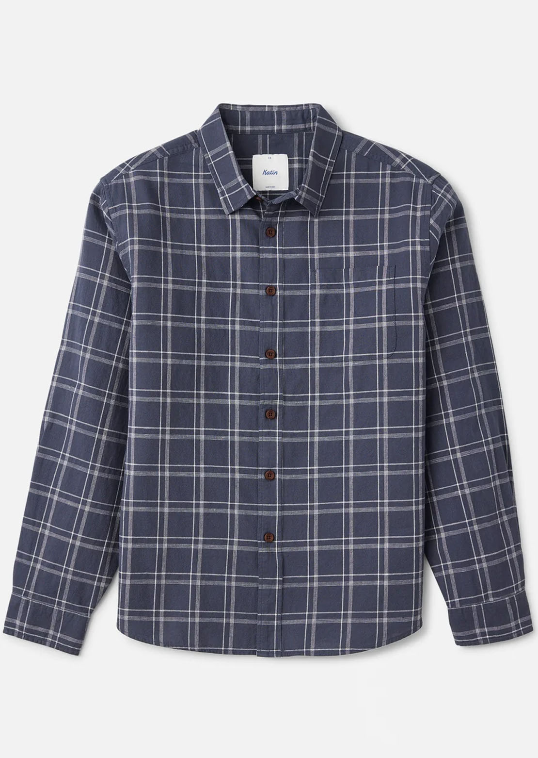 Katin Men's Tack Button Up Shirt Washed Blue