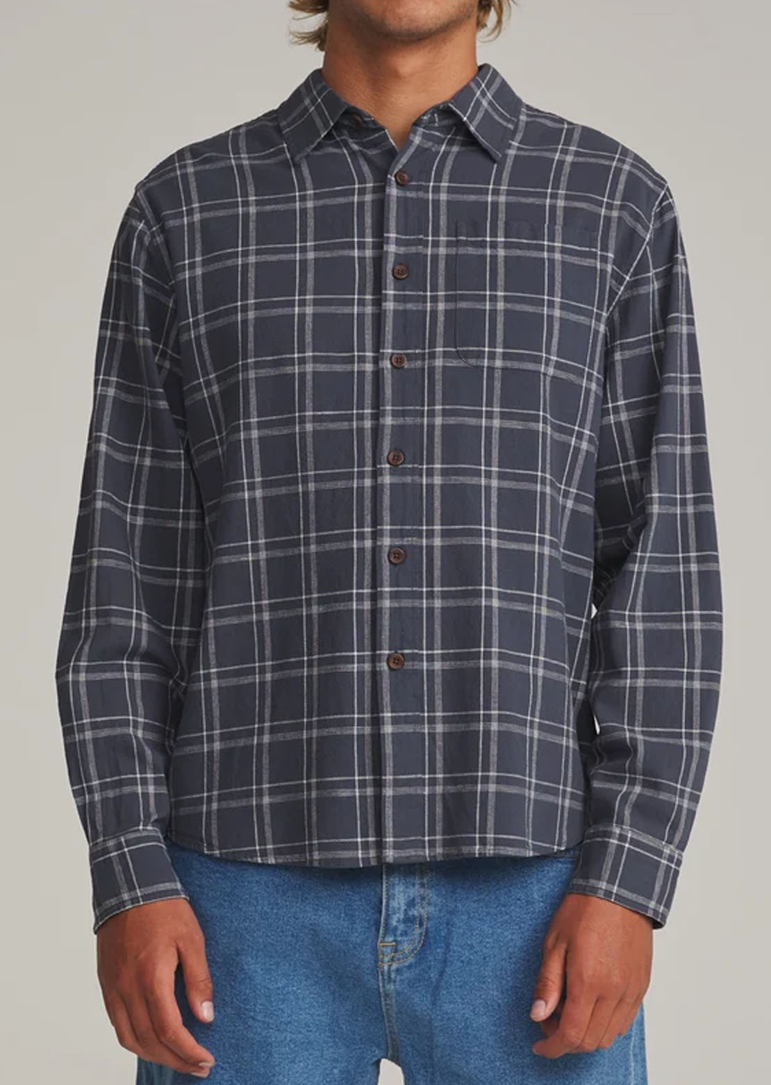 Katin Men's Tack Button Up Shirt Washed Blue