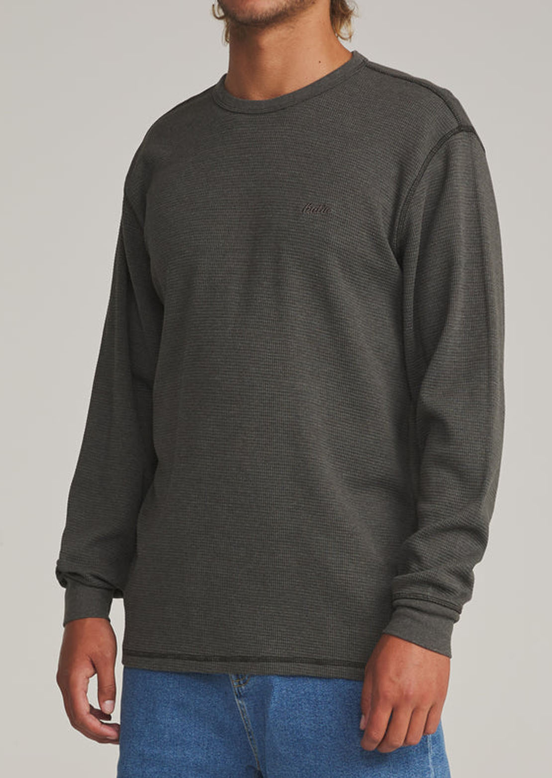 Katin Men's Therman Thermal Sweater Black Vintage Wash