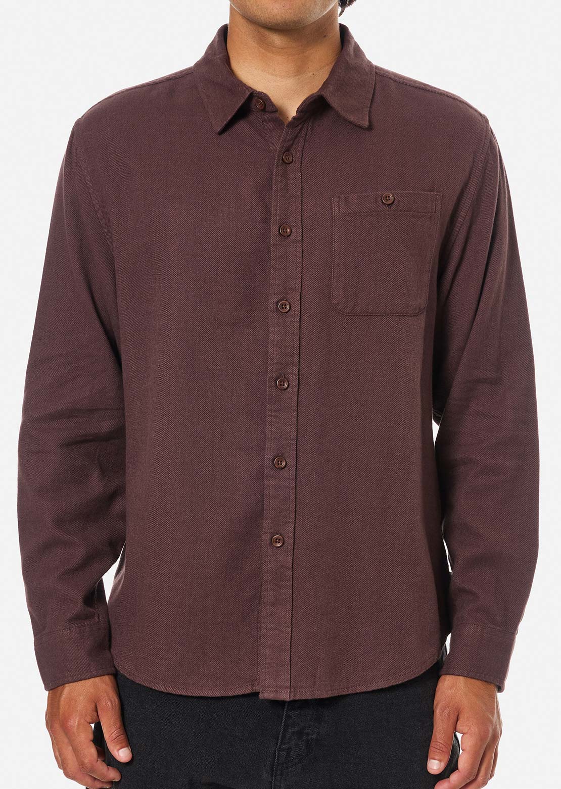 Katin Men's Twiller Flannel Button Up Shirt Plum