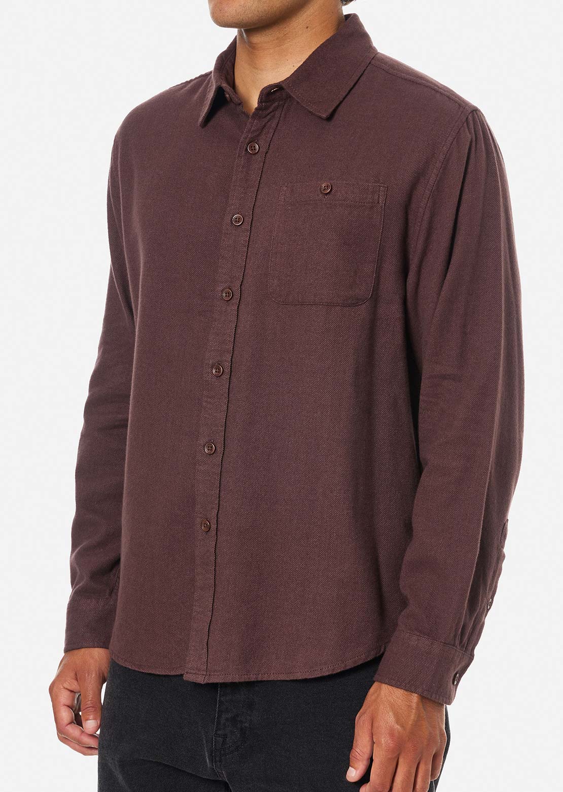 Katin Men's Twiller Flannel Button Up Shirt Plum