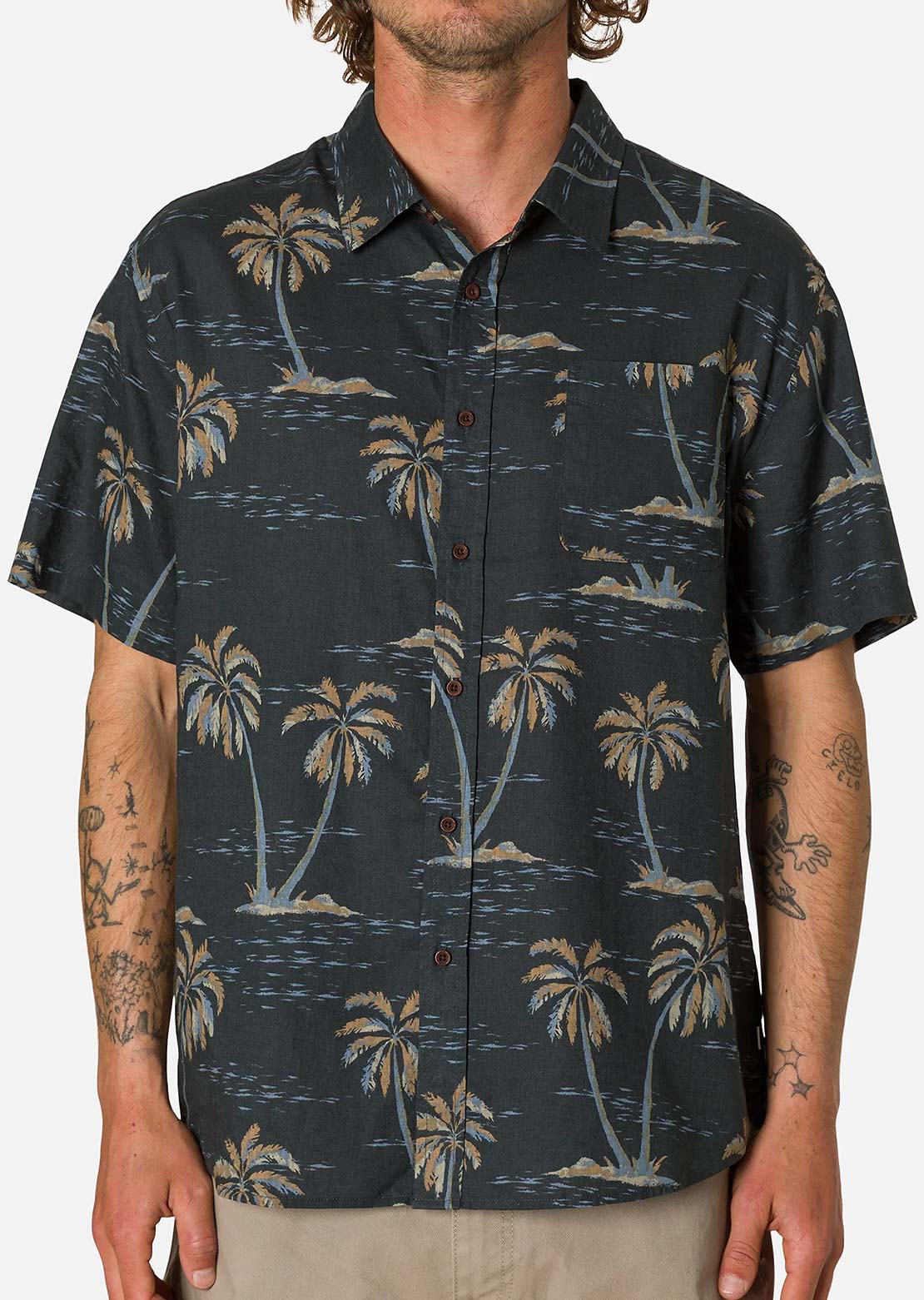 Katin Men's Vincent Button Up Shirt Black Wash