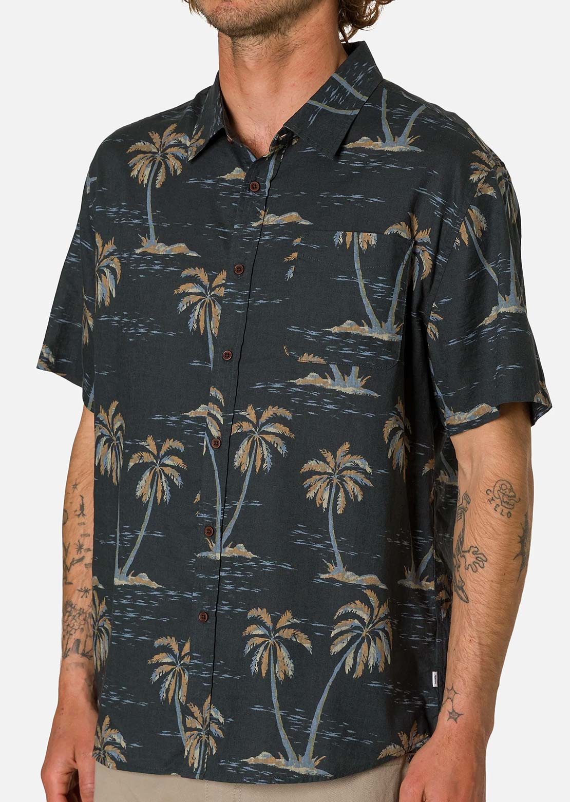 Katin Men's Vincent Button Up Shirt Black Wash