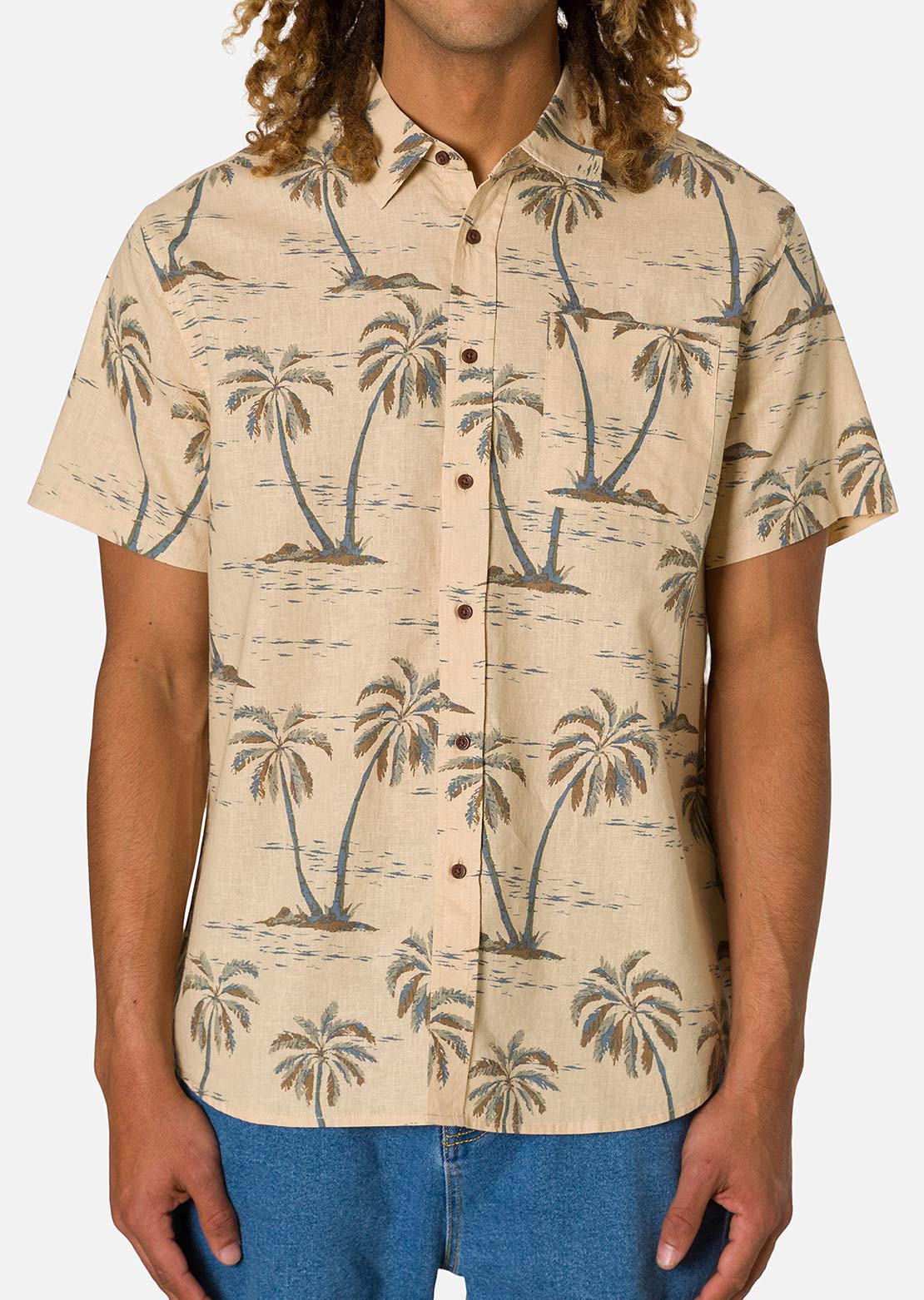 Katin Men's Vincent Button Up Shirt Bleached Sand